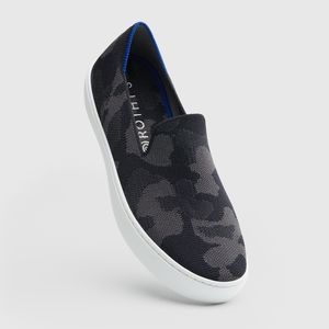 Rothy's  Grey Camo Slip On Knit Sneakers